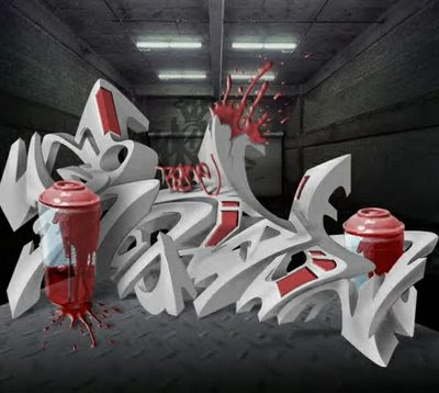 3D arrow graffiti alphabet