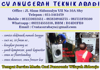 Tempat Service Mesin Cuci Panasonic Wilayah Sidoarjo 