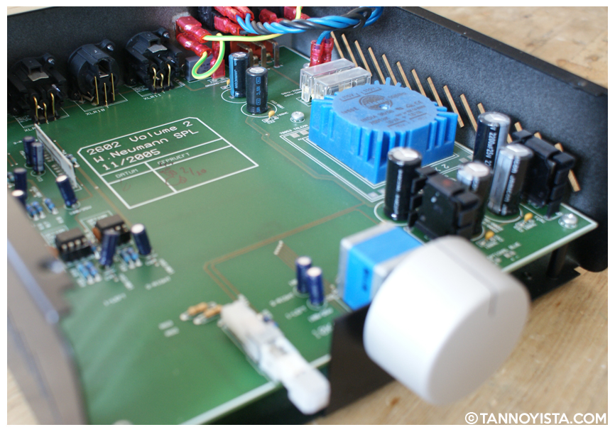 Inside the SPL Volume 2 showing the circuit board