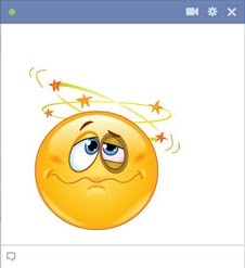 Knocked Out - KO smiley for facebook