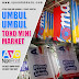 # Cetak Umbul-umbul Kain Toko Mini Market Alfamart Indomart