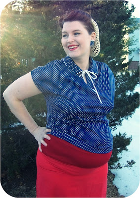 diy maternity pencil skirt tutorial from Va-Voom Vintage