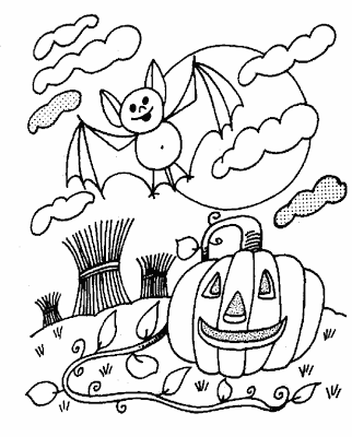 Halloween Bat Coloring Pictures