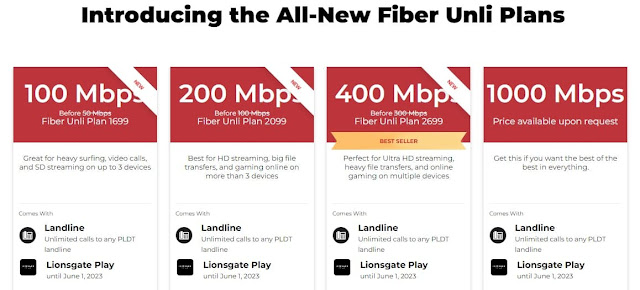 PLDT Fiber Unli Plans (July 2022)