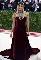 Priyanka Chopra in Maroon Velvet Gown at 2018 MET Costume Insute Gala ~  Exclusive 03.jpg