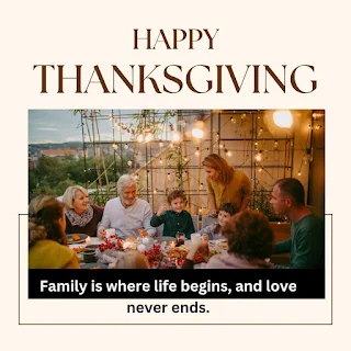 Image of thanksgiving where family begins