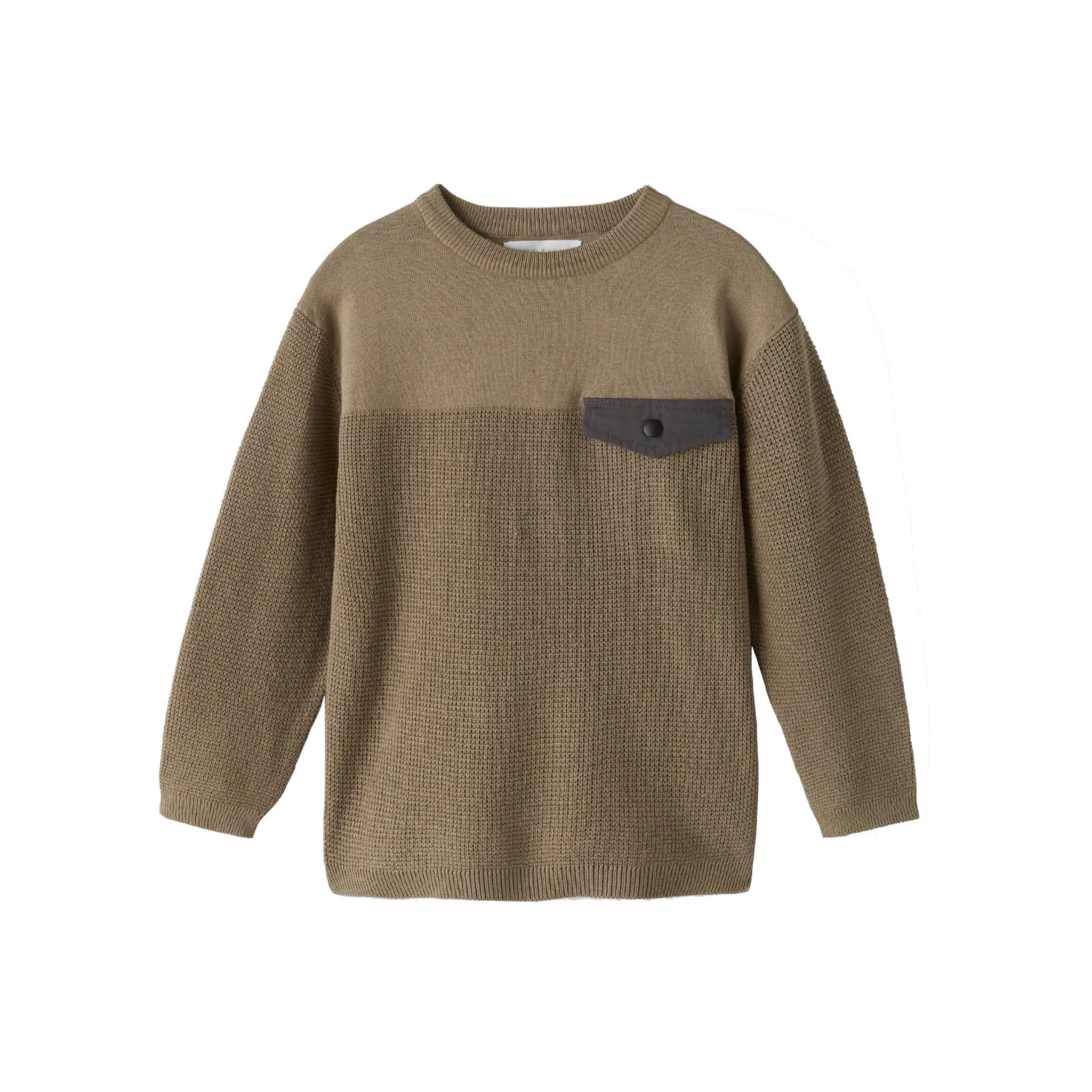 Boys Taupe Brown Knit Sweater from Zara Kids