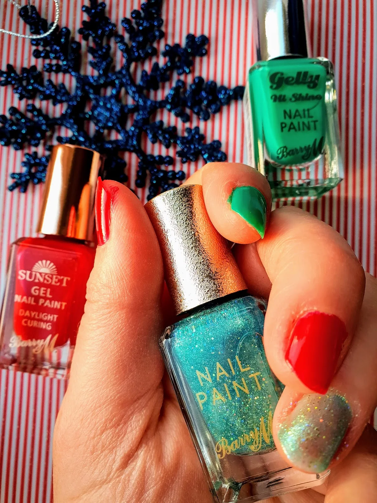 Christmas Holiday Nails with Barry M