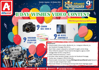 B'day Wishes Video Contest Berhadiah Kamera, Smartphone dan Voucher Belanja