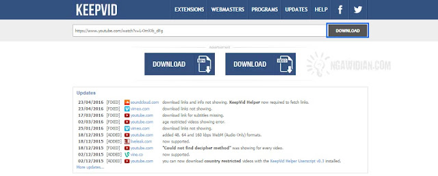 Download Video Youtube Melalui Keepvid.com