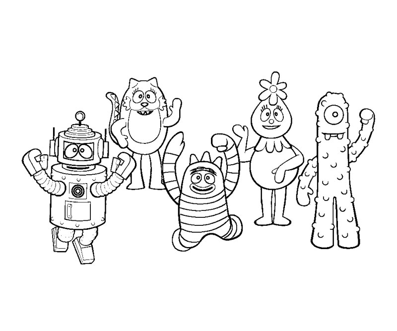 Printable Yo Gabba Gabba 1 Coloring Page title=