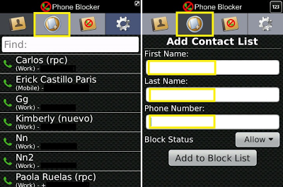 app blackberry, phone block