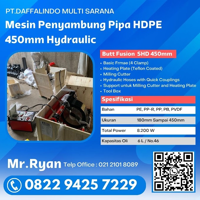 Mesin Las Pipa Hdpe 450mm - Alat Hdpe Murah