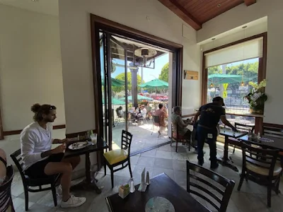 interior at Urth Caffe in Santa Monica, California