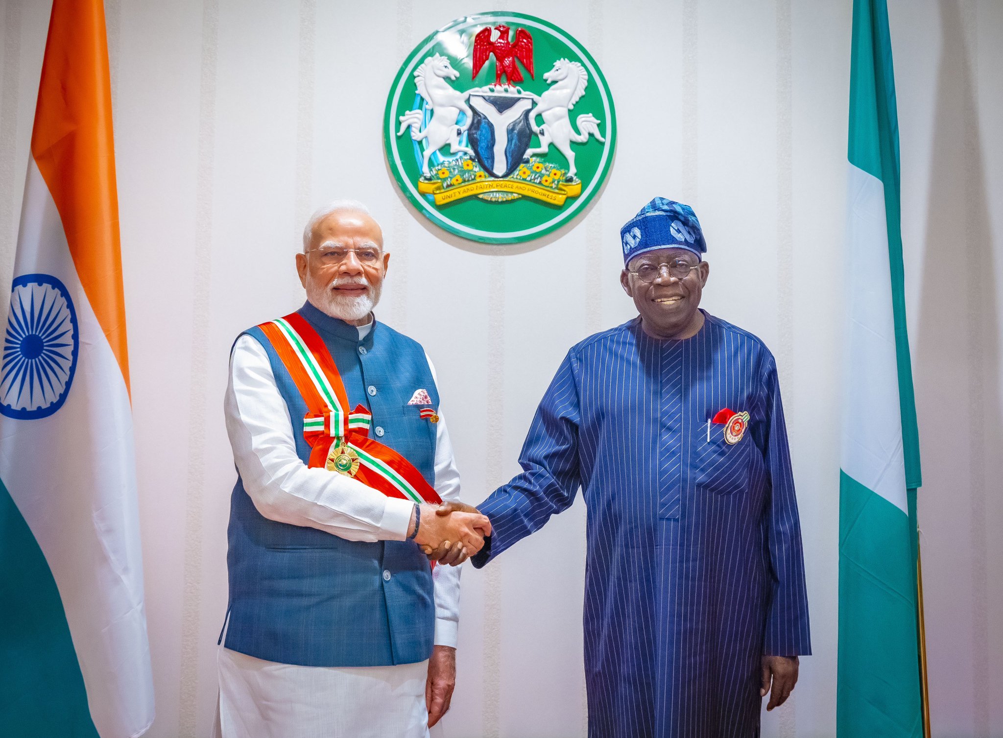 Prime Minister of India, Narendra Modi | President of Nigeria, Asiwaju Bola Ahmed Tinubu | Abuja, Nigeria