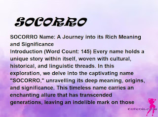 meaning of the name "SOCORRO"