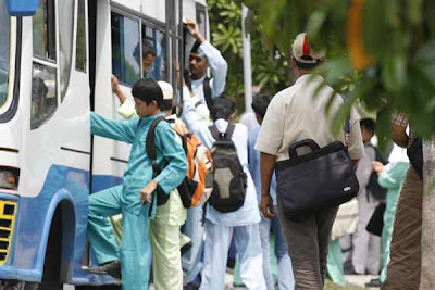 Waiting For Bus - Riau Students