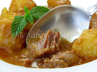 receta cazuela ternera con patatas malagueña