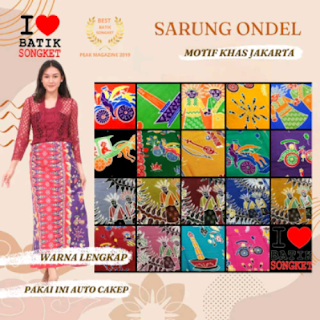 JUAL KAIN SARUNG BATIK BEKASI BETAWI PUCUK REBUNG