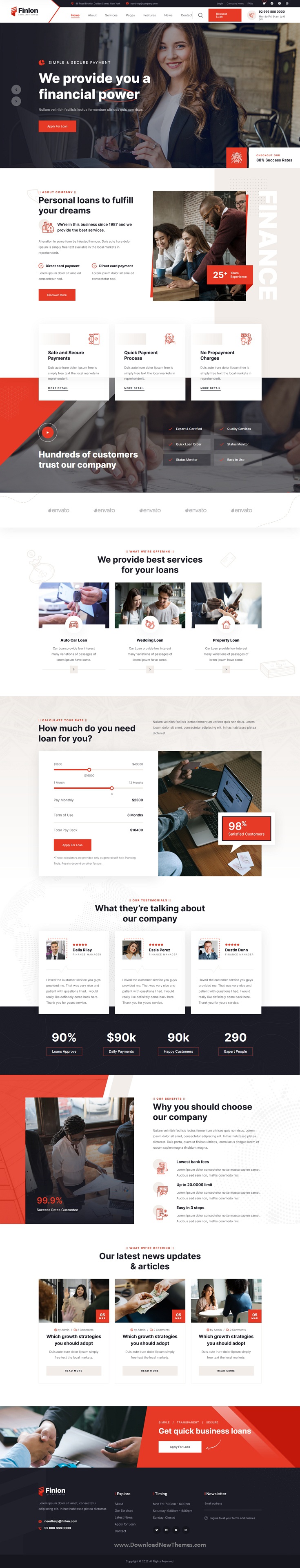 Download Loan & Credit Repair HTML Template