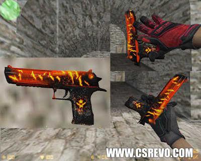 Skin Desert Eagle - Crimson Fire Storm (CS:GO) - HD para CS 1.6