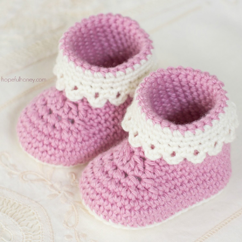 Pink Lady Baby Booties - Free Pattern 