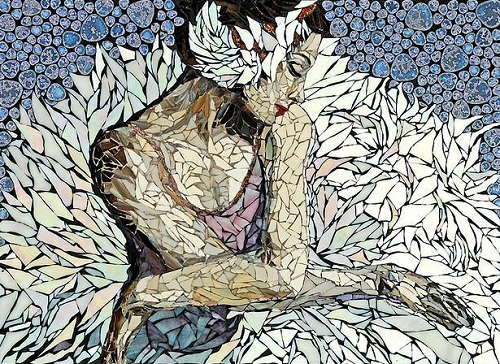 mosaic painting by Laura Harris