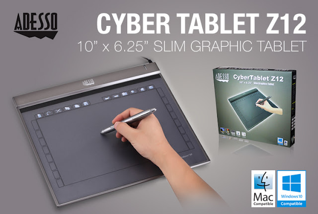 Adesso Cyber Z12 Graphic Tablet  Reviewed by Rasha Design 