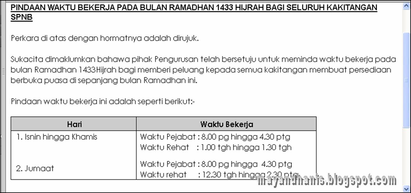 Surat Permohonan Cuti Awal - Rasmi O