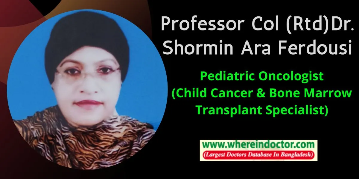 Professor Col (Rtd) Dr. Shormin Ara Ferdousi