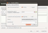 Creating new harddisk partition on Ubuntu 12.04 installation