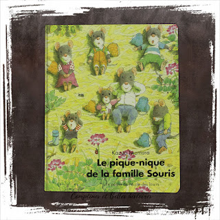 Le pique-nique de la famille Souris, de Kazuo Iwamura, Editions Ecole des Loisirs, livre pour enfant qui aborde le printemps et les balades