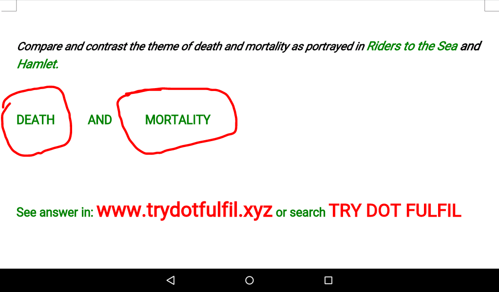 Theme of death and mortality