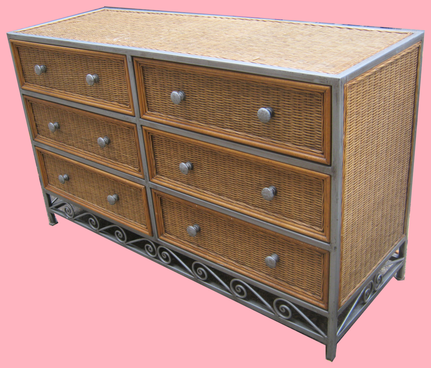 ... Furniture & Collectibles: Wicker & Brushed Metal Bedroom Furniture