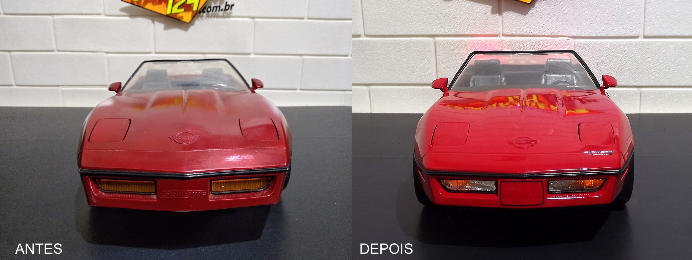 Mini Chevrolet Corvette ZR 1985 Toy State (brinquedo)