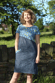 Patterned Fabric A-line  Dress  sewing  pattern
