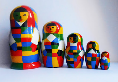 Nesting dolls Malevich handmade