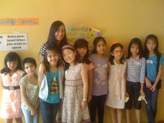 Trisha Sebastian with kids from the Children's Ministry