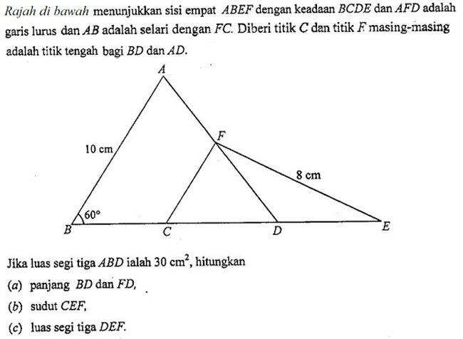 Matematik Tambahan: Penyelesaian Segitiga