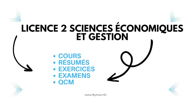Licence 2 sciences économiques et gestion (Semestre 3 et 4)