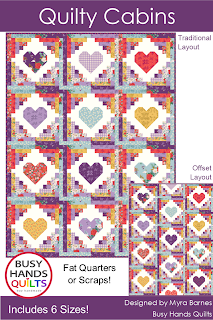 Quilty Cabins Quilt Pattern by Myra Barnes of Busy Hands Quilts