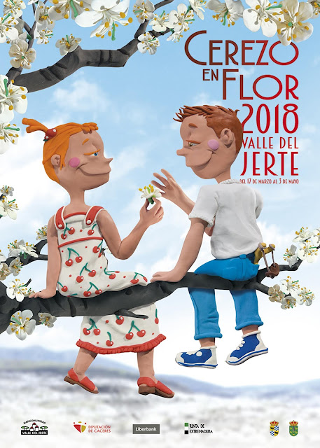 Cartel Oficial 2018 Primavera y Cerezo en Flor, Valle del Jerte