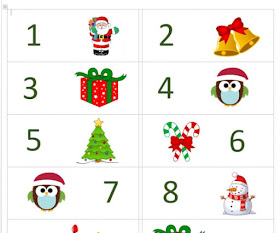 Advent labels for envelopes