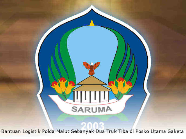 Bantuan Logistik Polda Malut Sebanyak Dua Truk Tiba di Posko Utama Saketa