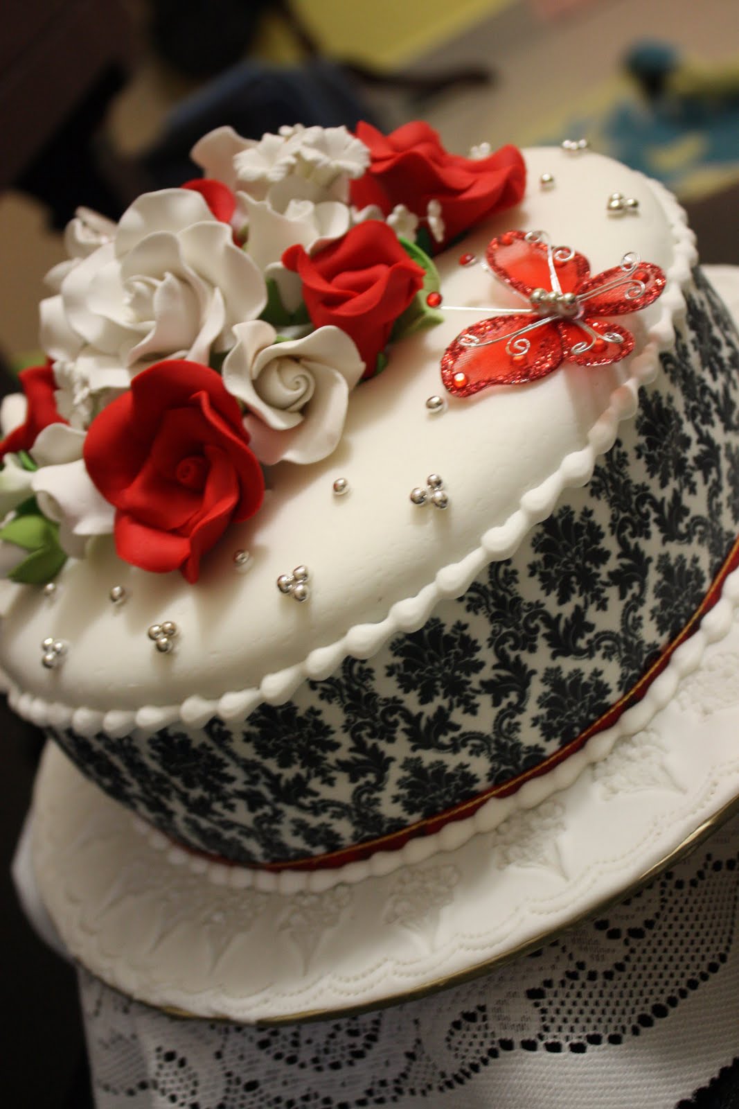 Damask Wedding Cake Kak Ain