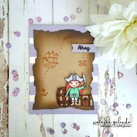 Sunny Studio Stamps: Pirate Pals Girl Pirate Card by Waleska Galindo