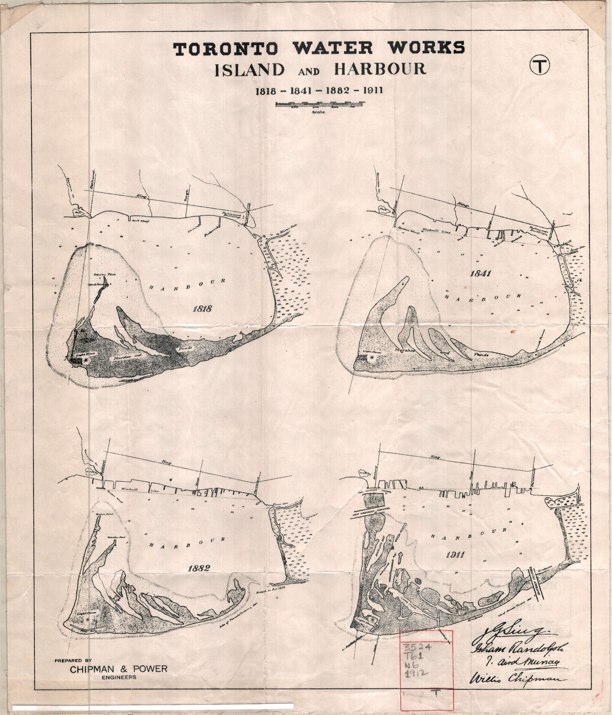 1912 Toronto Water Works Island and Harbour