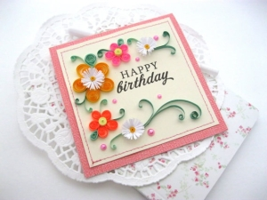 Handmade 2015 quilling paper birthday greeting cards - quillingpaperdesigns