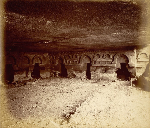 Cave no. 12 in 1868, (photo British Library)