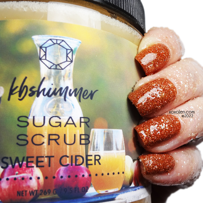 xoxoJen's swatch of KBShimmer Sweet Cider Hand & Body Scrub